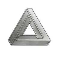BARBERSHOP MYKONOS logo — Penrose triangle, est. 2015